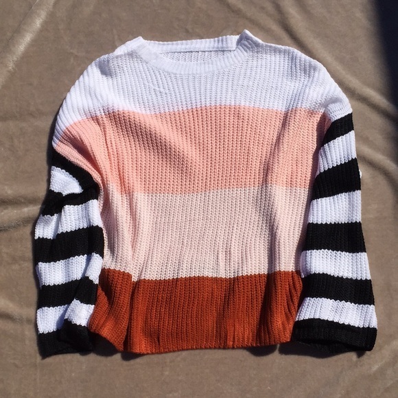 Colorblock Acrylic Sweater, Size Small - Picture 2 of 13